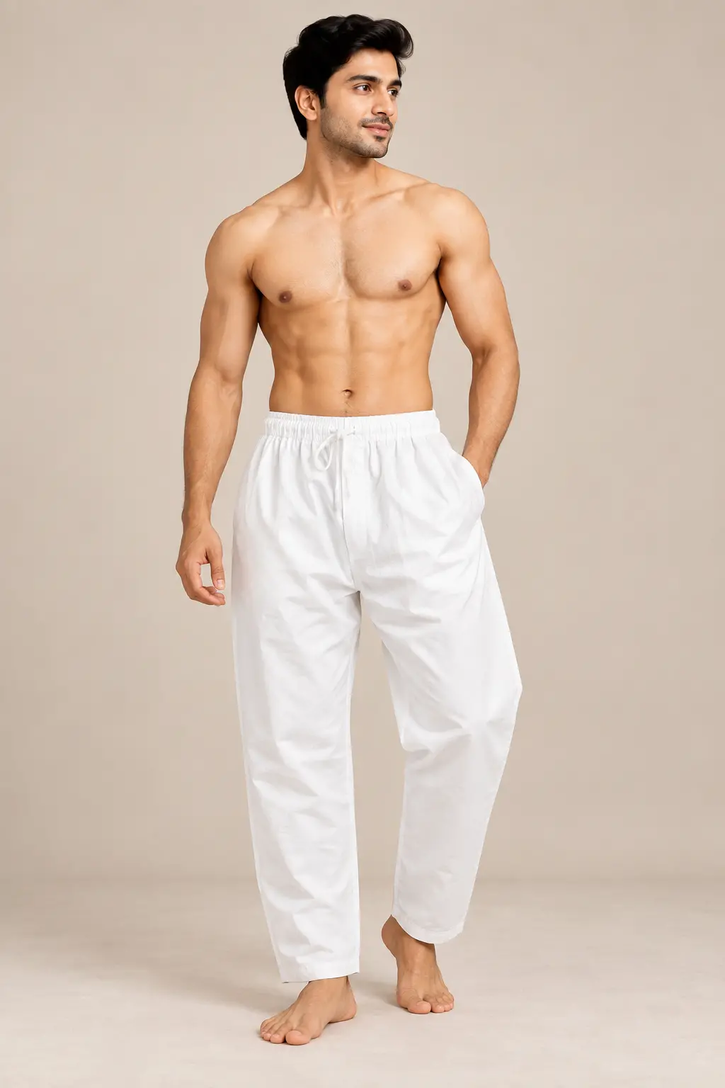 Men’s Straight Fit Elastic Waist Pajama