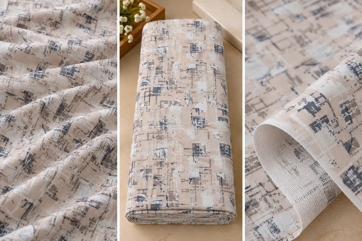 Premium Abstract Geometric Pattern Shirt Fabric