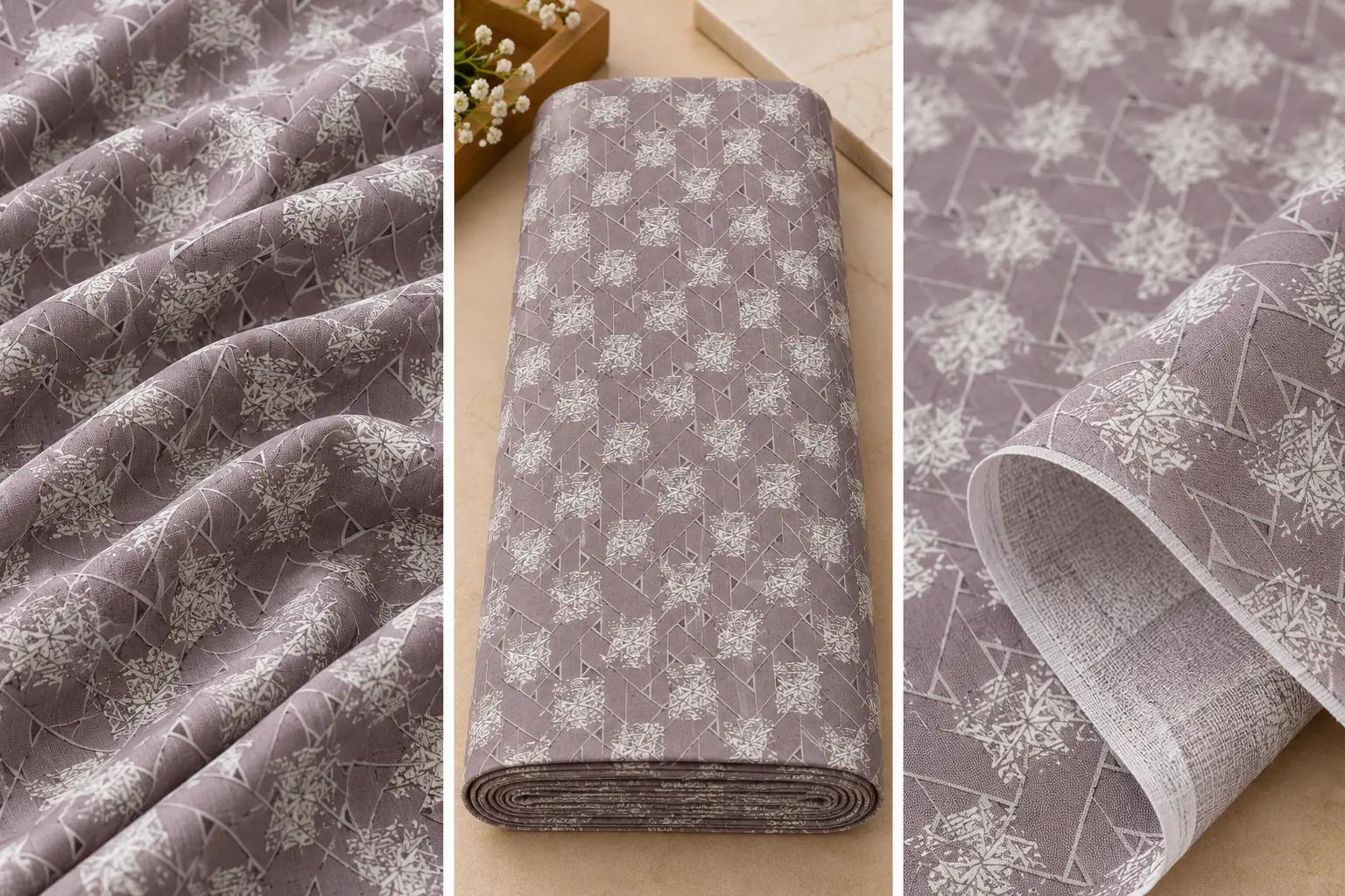 Premium Geometric Floral Pattern Shirt Fabric